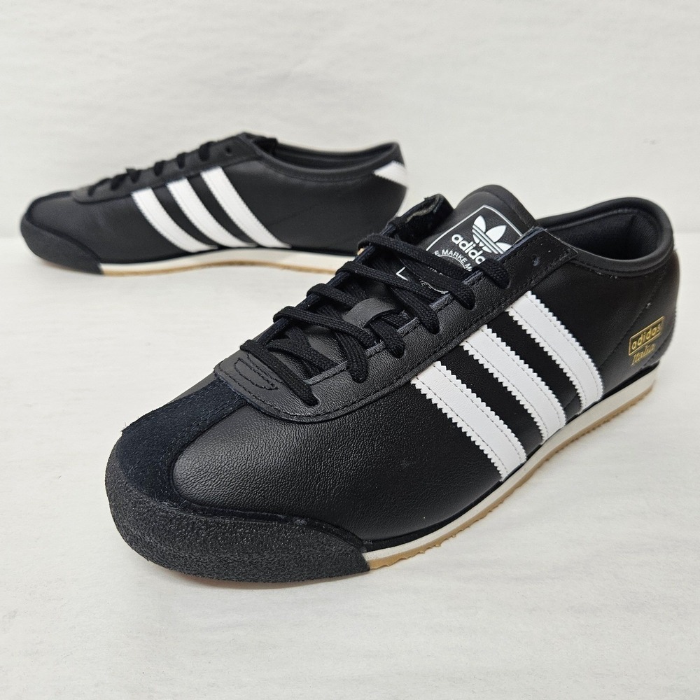 Adidas Italia 70s Leather Sneakers JS1324 Black White Gum Men'S Size 11 - Picture 3 of 10